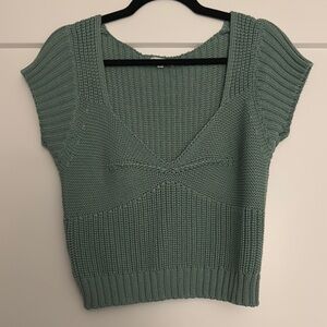 Women's Green Knit Sweater